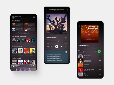 Music player app music music player player reproductor spotify ui