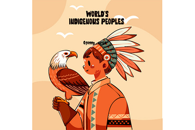 Indigenous Peoples' Day Illustration american awareness background celebration commeoration culture day elements event heritage history holiday indian indigenous native people protection symbol tradition traditional