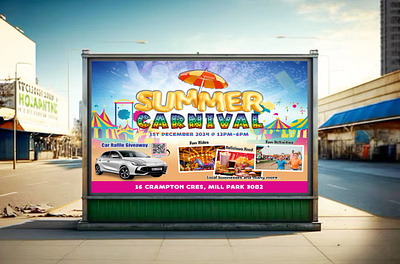 Summer Carnival Banner Design festive atmosphere