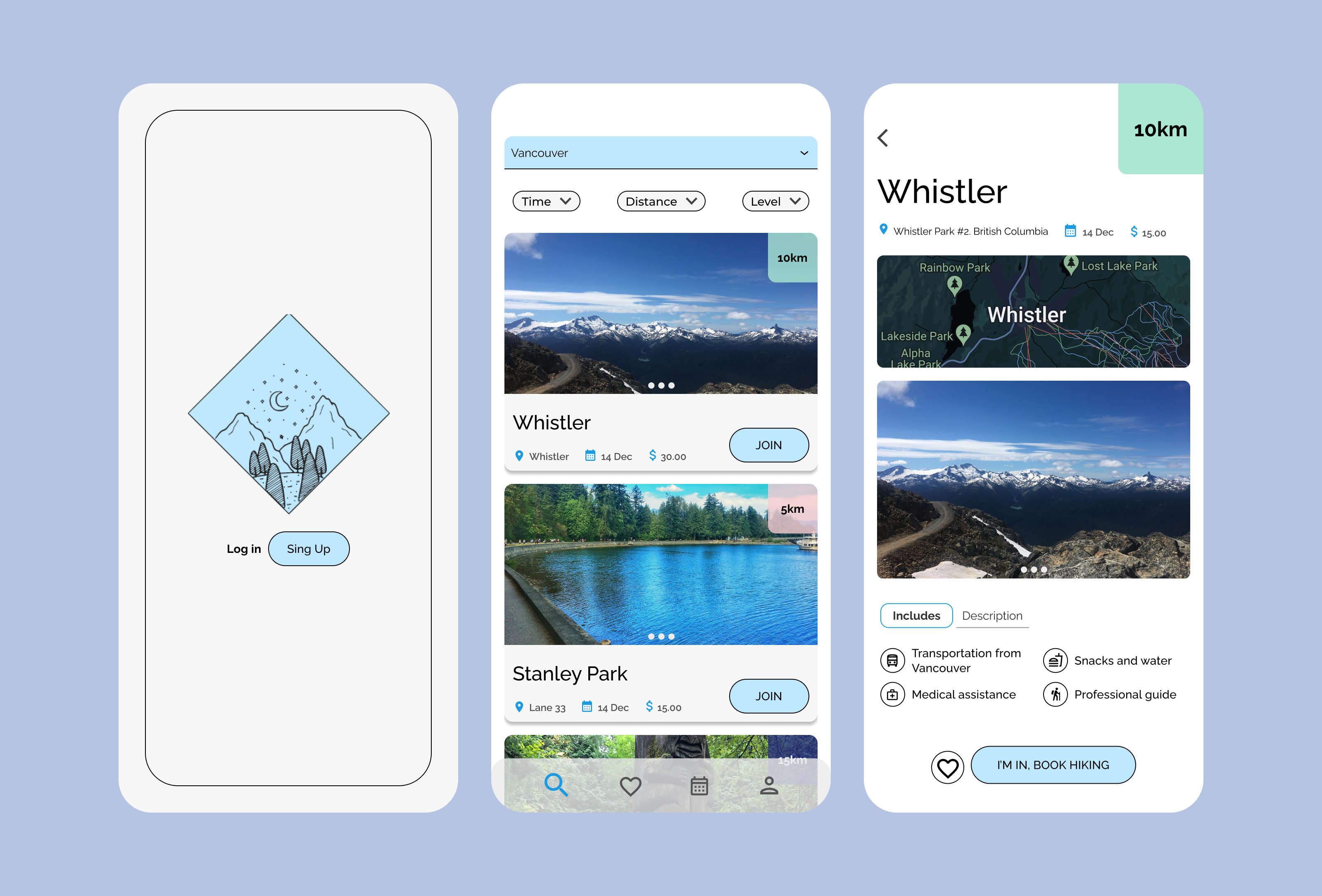 Hiking hiking mobile app mountain trails