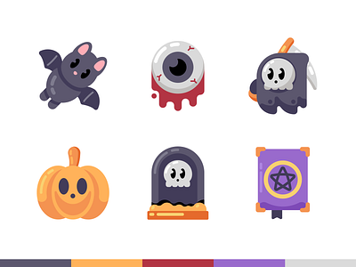 Halloween icon app icon characters design flat illustration game icon ghost graphic design halloween icon illustration