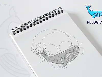 Pelogico Brand Identity brand branding company fish geometric icon identity logo process playful whale