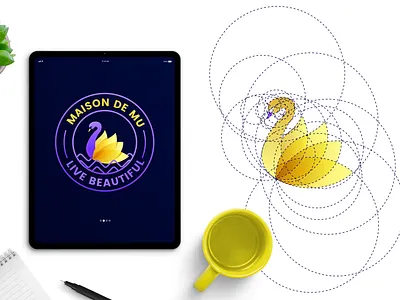 Swan Logo bird branding design geometric golden ratio graphic design icon illustration modern swan