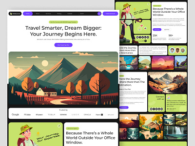 Travel Agency Landing Page design figma ui ux design figma uiux landing page design travel agency landing page travel agency website design ui ux design web design web ui designer website design website designer