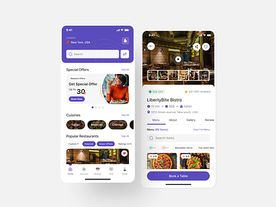 Restaurant Reservation Mobile App UIUX Design | Figma | App UI adobe xd android app app design app designer app developer design figma hire ui ux designer insightlancer ios restaurant app restaurant reservation app table booking app ui ui design uiux user interface ux ux desig