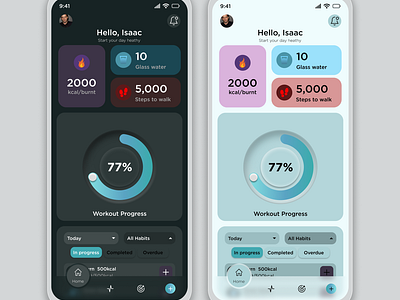 Fitness Tracker UI dailyui design figma mobile ui ux