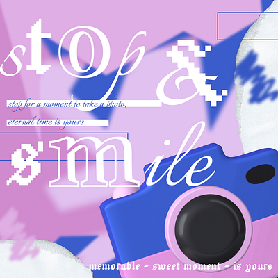 Stop & smile! 3d design figma graphic design trendy