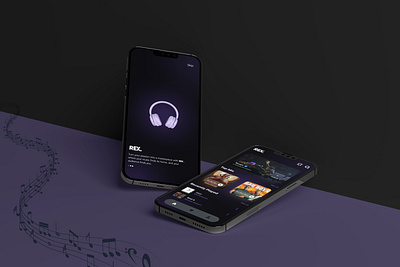 REX Music application branding figma graphic design music app musicapp ui ui design