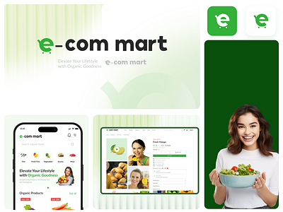 E-Com Mart Branding brand design brand identy branding ecom mart ecommerce ecommerce branding ecommerce dashboard ecommerce mobile app figma graphic design landing page logo design logo designer logo type mobile app design packaging product details user experience web design