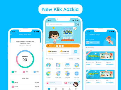 New Klik Adzkia UI Design branding design illustration online course ui ui design