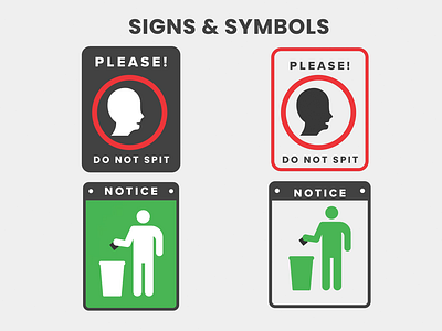 Essential Signs & Symbols Lottie Animation For Apps & Web animation caution sign caution symbol do not litter sign do not spit sign go green sign illustration lottie animation motion graphics signs spitting sign symbol throwing garbage lottie trash trash sign ui ux warning signs warning symbols