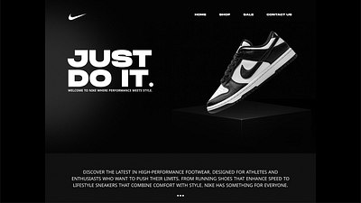 Nike Concept Web Design graphic design nike ui uidesign