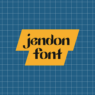 Jendon font graphic design illustrator typography