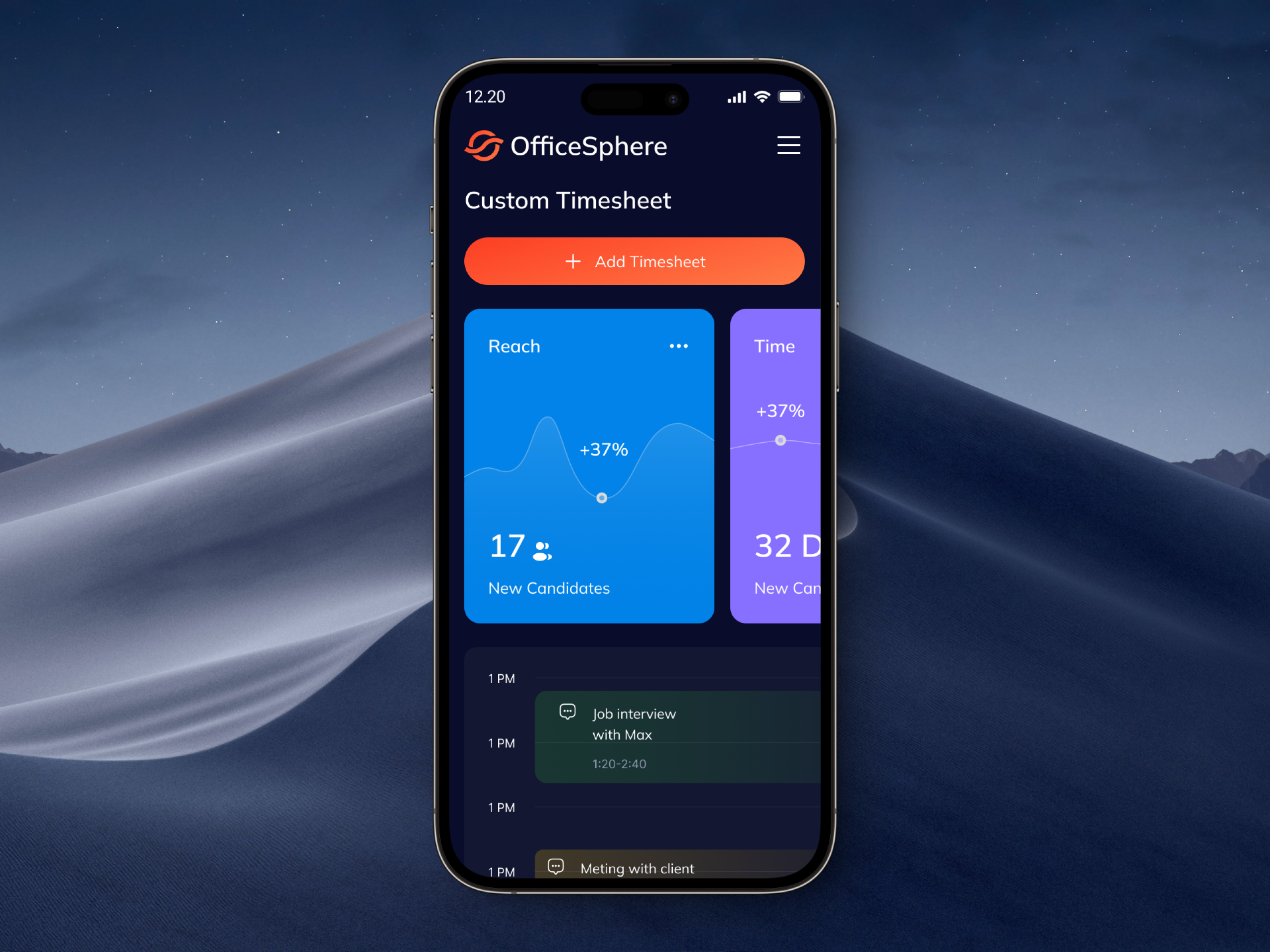 Custom Timesheet Management Dashboard UI/UX Design by Riazul Islam on ...