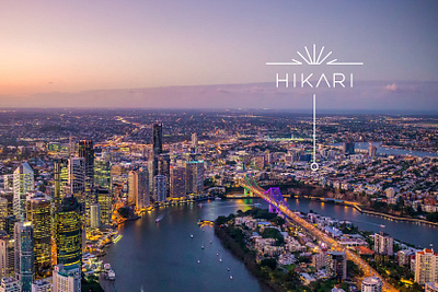 Hikari Apartments Visual Identity apartments branding brisbane construction logo luxury premium design signage