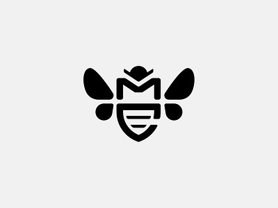 MC monogram logo bee brand branding design elegant graphic design illustration logo logo design logo designer logodesign logodesigner logotype mark mc minimalism modern sign