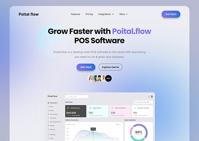 POS System Landing Page Hero Section boostproductivity businesssoftware erpintegration erpsoftware poslandingpage possystem posui retailsolutions retailtech uxdesign