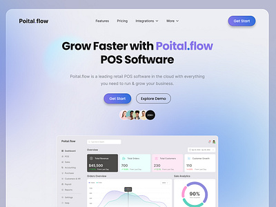 POS System Landing Page Hero Section boostproductivity businesssoftware erpintegration erpsoftware poslandingpage possystem posui retailsolutions retailtech uxdesign