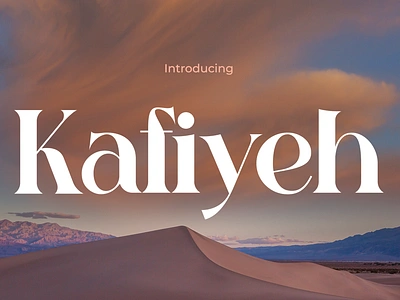 Kafiyeh Font- A Typeface of Contemporary Elegance cute font display font girly font