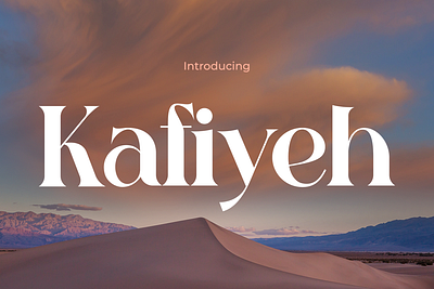 Kafiyeh Font- A Typeface of Contemporary Elegance cute font display font girly font