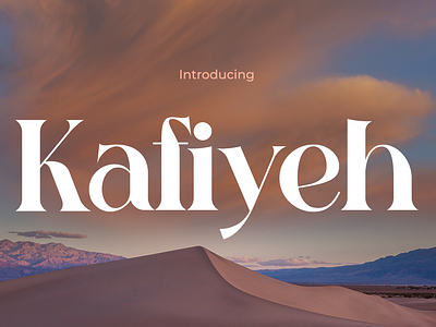 Kafiyeh Font- A Typeface of Contemporary Elegance cute font display font girly font