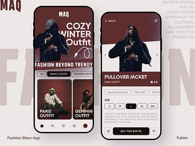 Fashion Store Mobile App app design appe clothing design ecommerce ecommerce app fahim fashion app fashion store interface marketplace mobile app online shop online store shop store ui uidesign ux