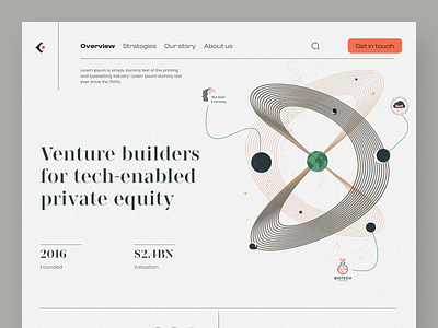 Landing Page Concept | PE Fund business capital finance fintech investment landing landing page minimal design passive income pe fund private equity saas stocks tech company ux ui vc venture web design webdesign website design