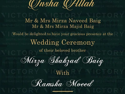 Nikah ceremony card in Shining design 97 graphic design illustration invitation nikah photoshop