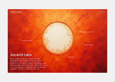 Ascend Labs biological branding cell design design studio labs orange research ui web design website