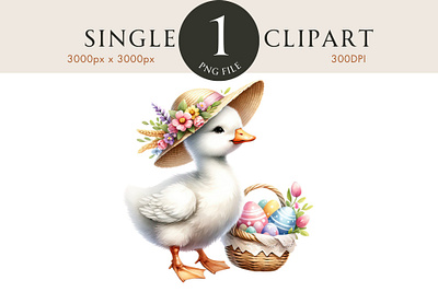 Spring Goose Clipart Watercolor PNG 3d animation graphic design logo motion graphics