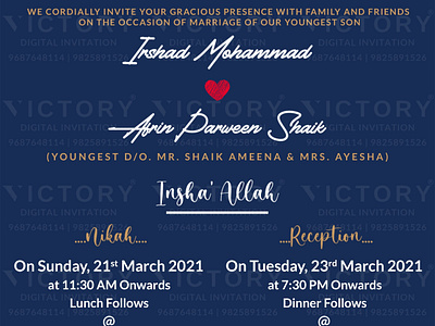 Nikah ceremony card in minimalistic design 403 graphic design illustration invitation nikah photoshop