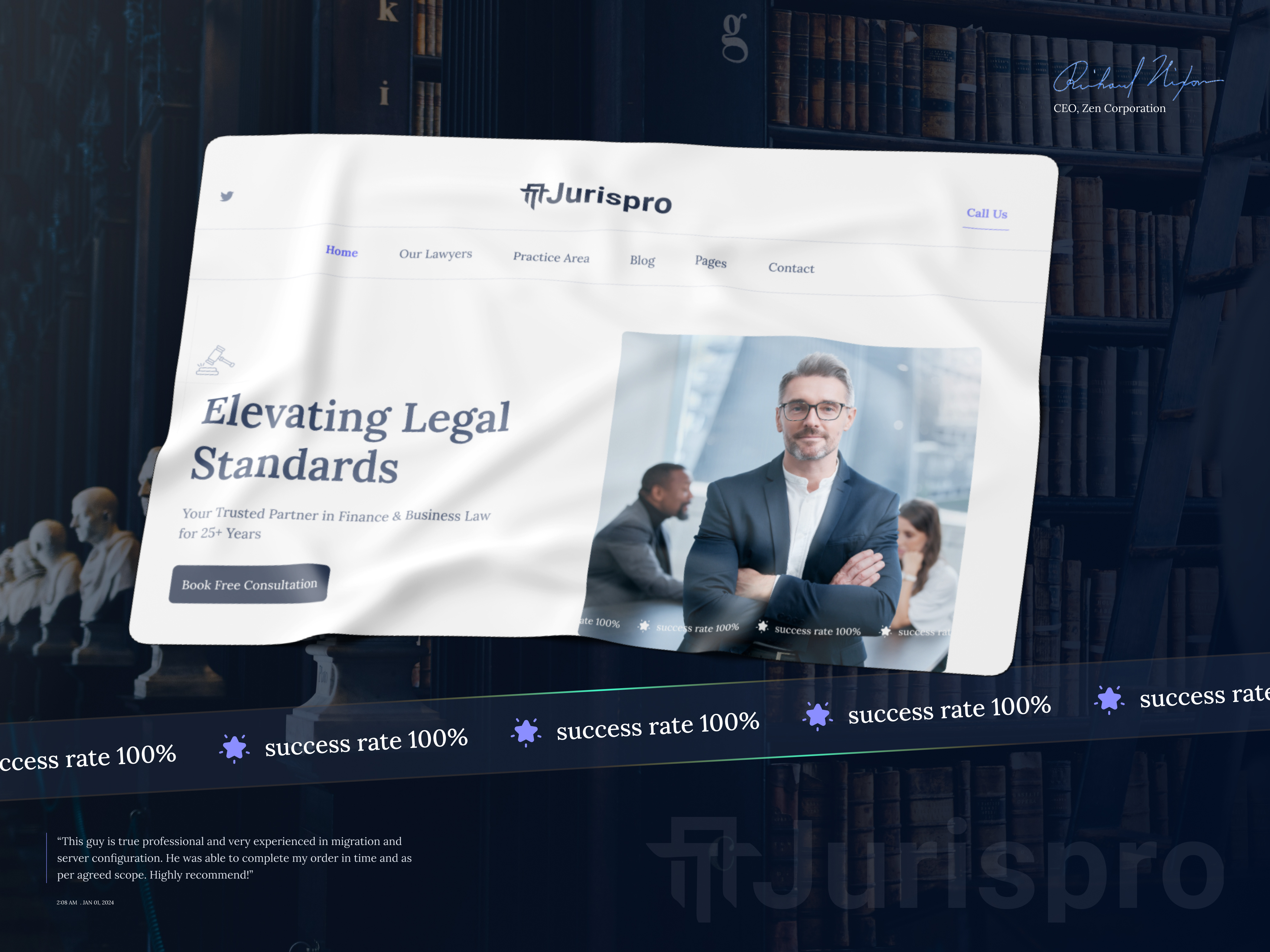 Jurispro Law Firm Landing Page 3d app attorneys branding law firm web ui law firm website law ui law web ui lawyer landing page lawyer ux case study lawyers lay firm legal advisors minimal ui modern ux ui ui design uiux ux ux case study