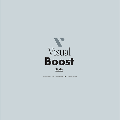 Brand logo for Visual boost studio branding design identity illustration logo