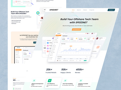 Speednet Landing Page Design 3d agency case study agency home page animation app branding case study casestudy home page design landing page landing page design motion graphics responsive design responsive ui saas landing saas landing page saas project ui uiux ux