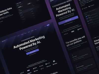 Click Stack - AI-Powered Marketing Solutions Website Template app design daily ui dark dashboard homepage isometric landing page login marketing minimalist modern product design responsive social media startup technology ui ui design web design wordpress