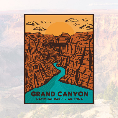 Grand Canyon National Park illustration arizona artist brand designer branding desert desierto digital illustration drawing grand canyon graphic designer illustration illustration artist logo designer sketch tshirt tshirt design tshirt designer wacom