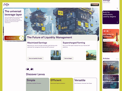 Levva: Landing Page crypto dapp defi landing page web3 website website design