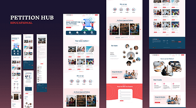Petition HUB design figma landing landingpage ui ux webdesign website
