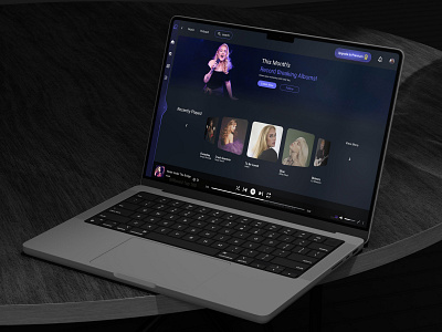 Music Streaming Website ui