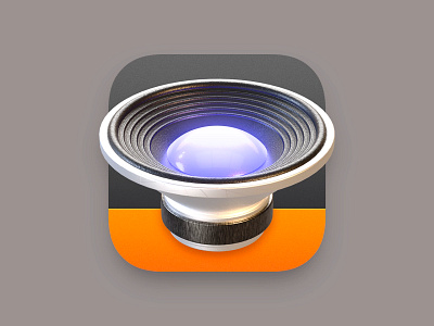 Audion App Icon 3d app audion icon icons ios macos music panic retro speaker