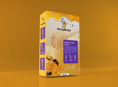 Litchi Honey box design box gdkawsarahmed hd label new design new honey design new label box packaging box design top box top label