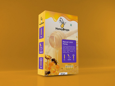 Litchi Honey box design box gdkawsarahmed hd label new design new honey design new label box packaging box design top box top label