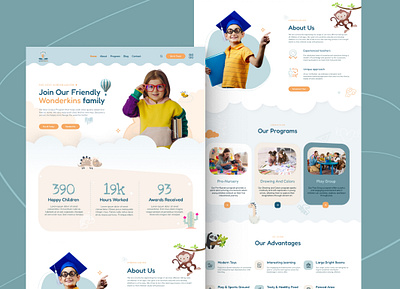 Kindergarten Website figma graphic design logo ui ux website design