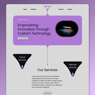 TechVista Solutions Website black design figma landing page purple purple website tech company tech web page tech website technology design technology ui technology website ui ui design user interface ux web design web page website design website page