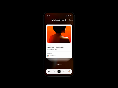 Look Book App_Daily UI animation daily ui darkmode design journal memory mobile app mobile app design mobile ui ui uidesign