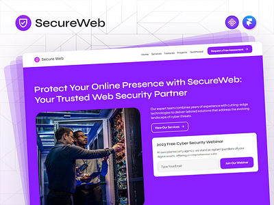 SecureWeb — Framer Security Service Template agency web agency website design framer framer components framer design framer development framer free template framer no code builder framer sections framer template framer web design framer website framer website builder security agency ui ux design web design website design