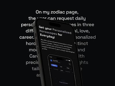 Promo landing page for the AI Zodiac mobile app ai ai app ai horoscope ai zodiac design horoscope mobile app ui uiux user interface ux web webdesign zodiac