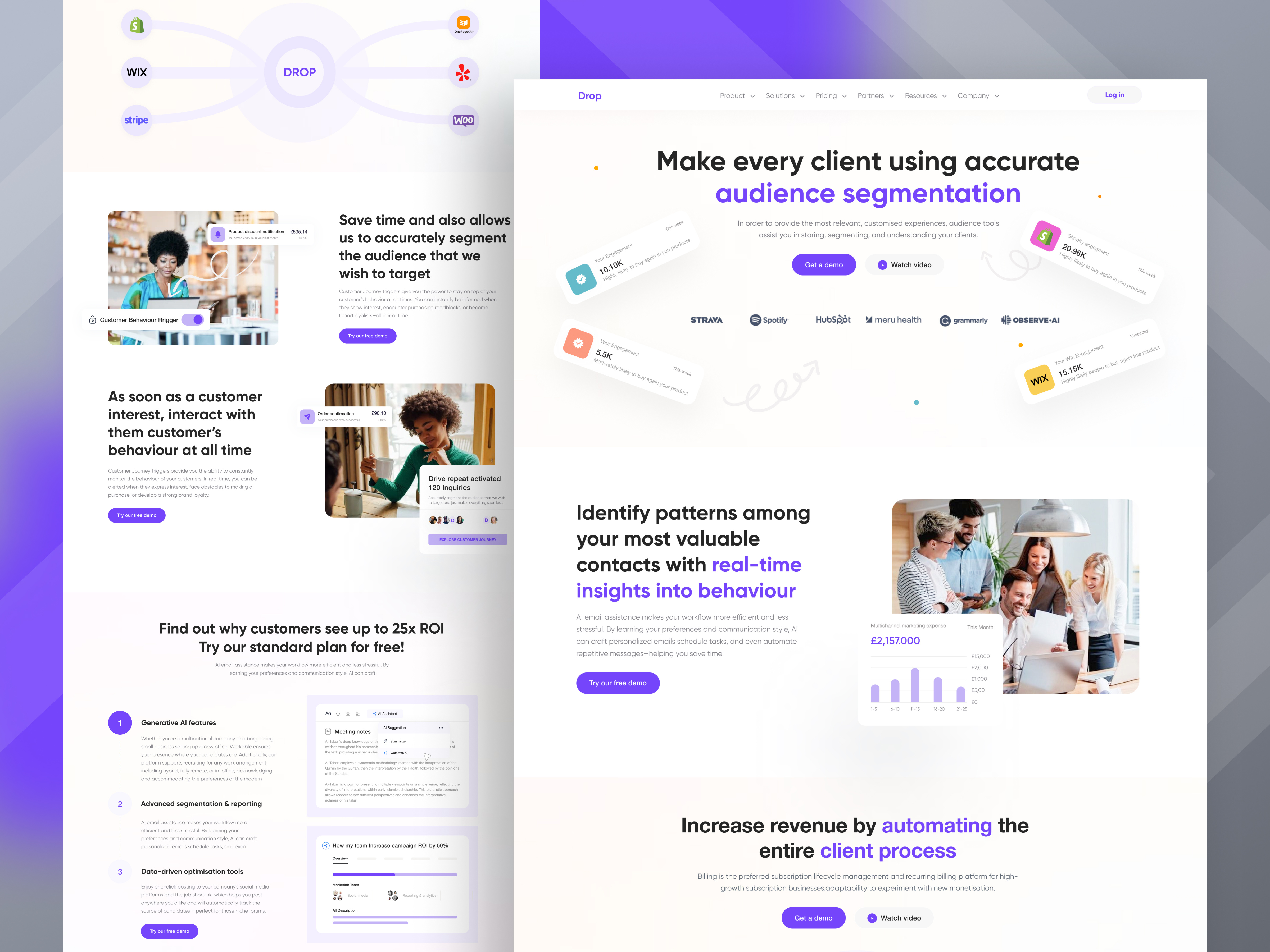 Example of Landing Page Design / Homepage Design