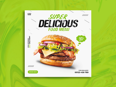 Food menu-instagram post banner design branding facebook ads graphic design instagram post logo social media post