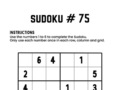 Sudoku 6x6 Puzzle printable pages Designs 6x6sudoku brainteaser creativeprintables educationaldesign familyfun funwithnumbers mindgames minimaldesign printablegames printablepuzzles puzzledesign puzzlepages sudoku sudokuchallenge sudokuprintable